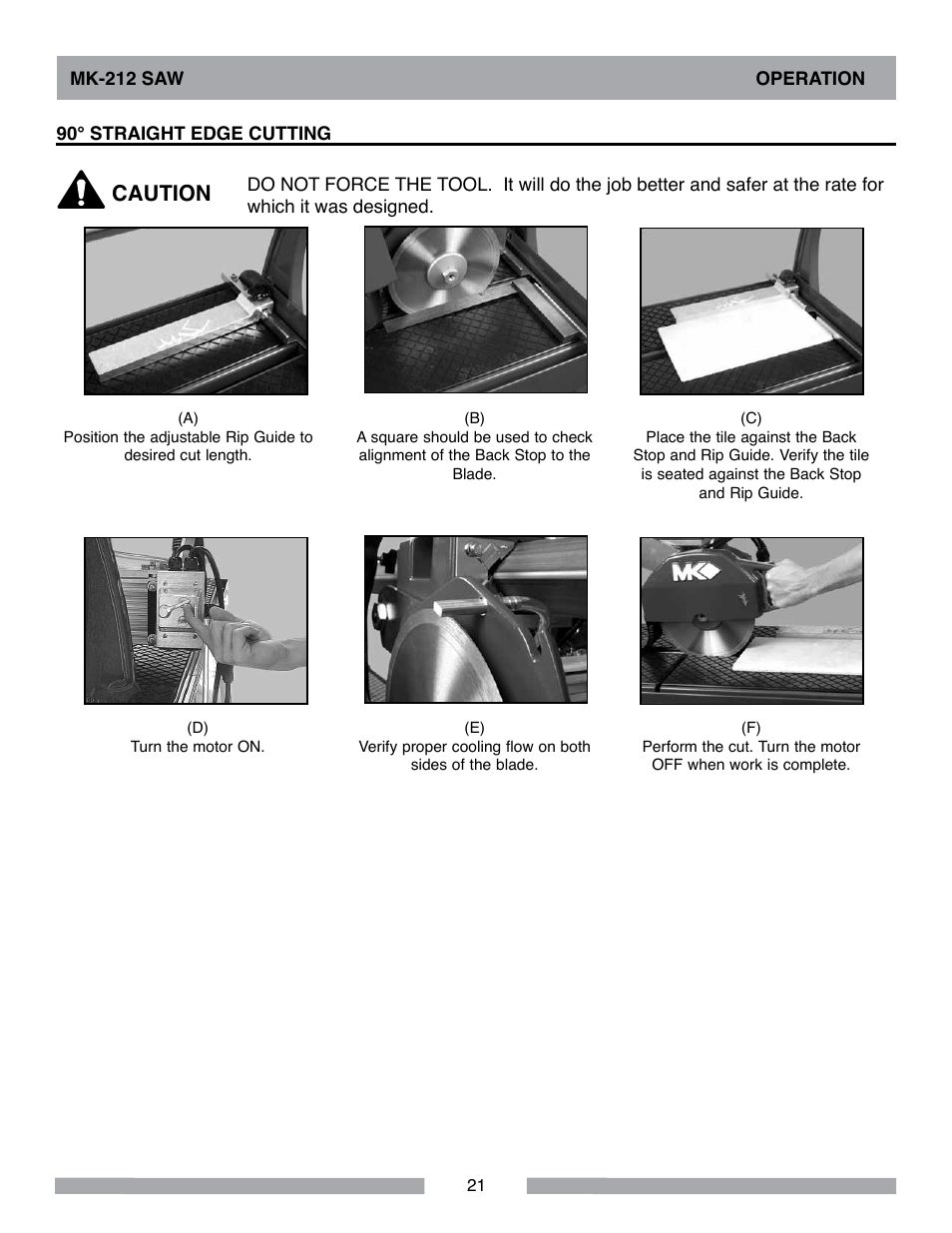 Caution | MK Diamond MK-212 User Manual | Page 21 / 52