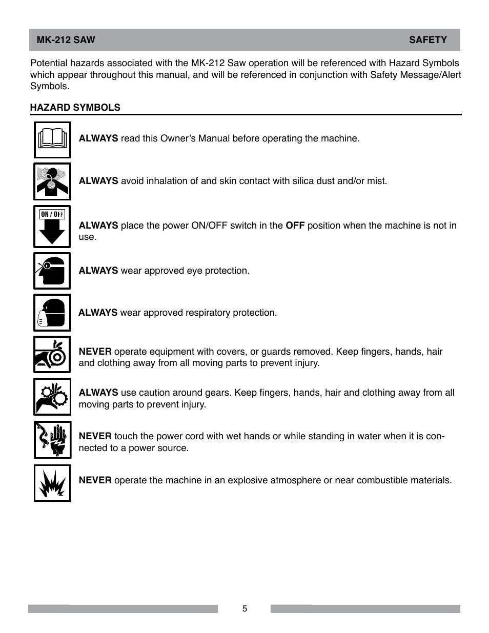 MK Diamond MK-212 User Manual | Page 5 / 52