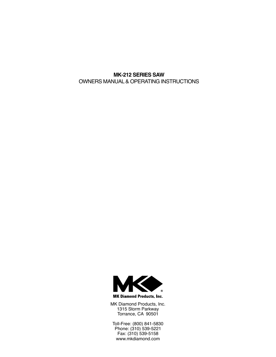 MK Diamond MK-212 User Manual | Page 52 / 52