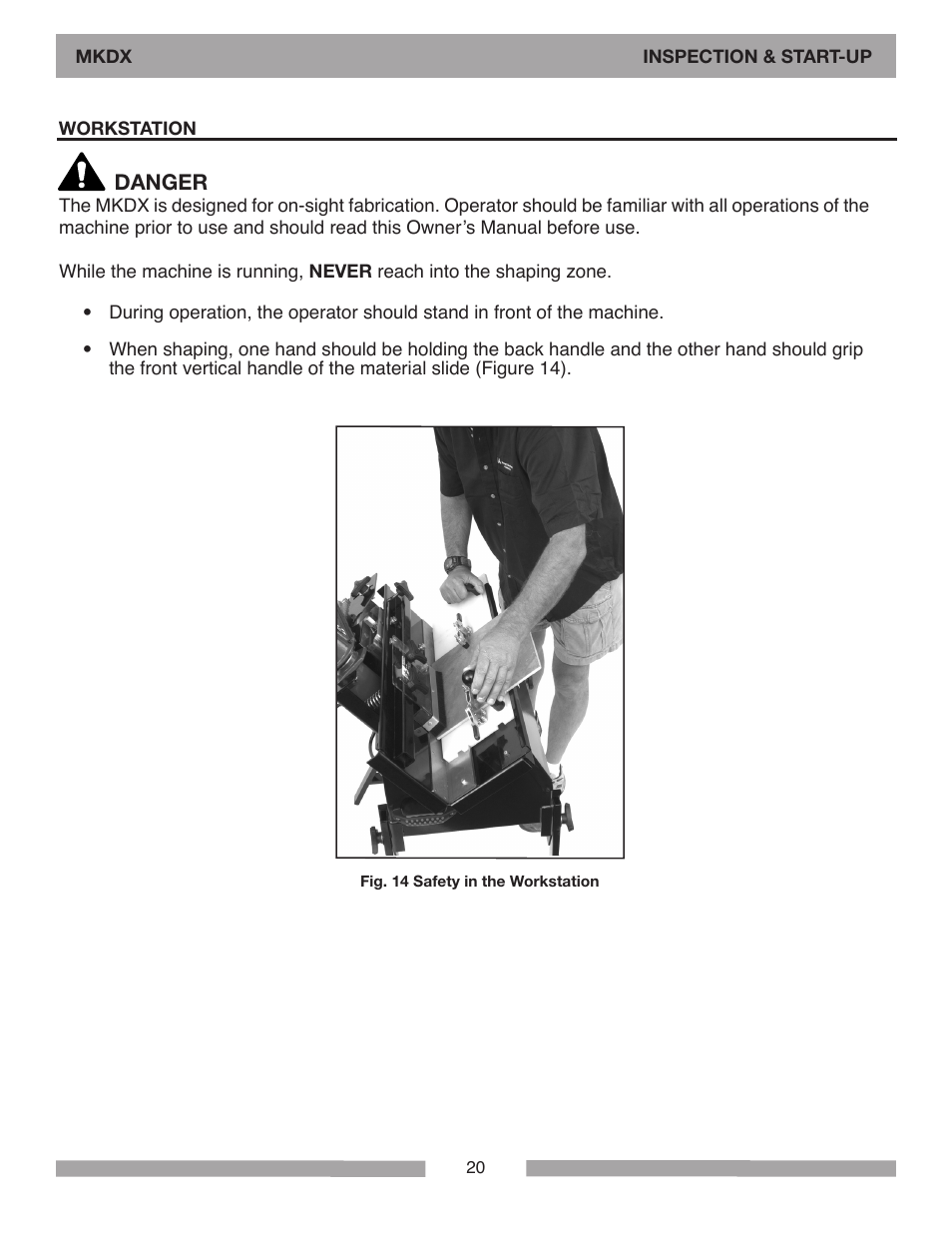 MK Diamond MKDX Profile Milling Machine User Manual | Page 20 / 40