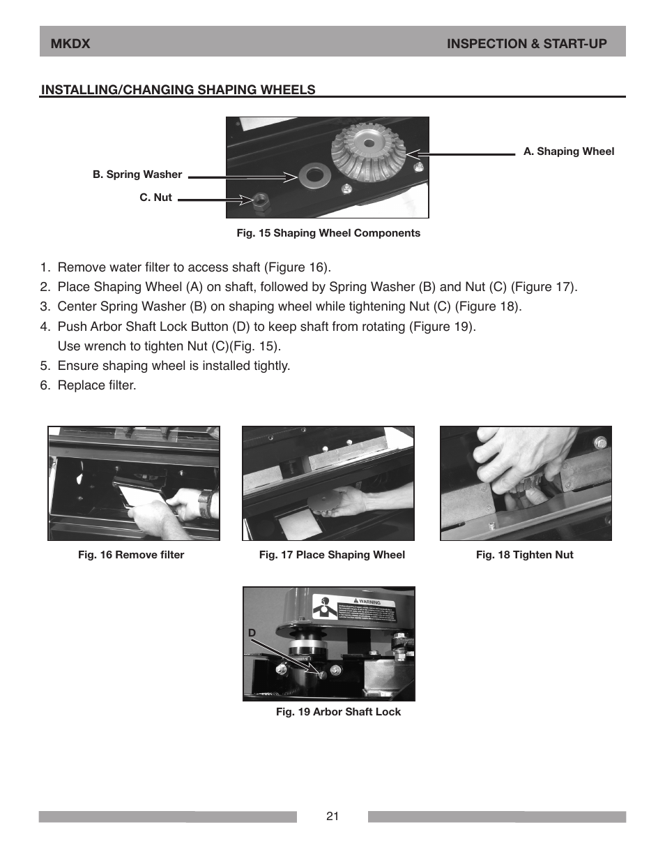 MK Diamond MKDX Profile Milling Machine User Manual | Page 21 / 40