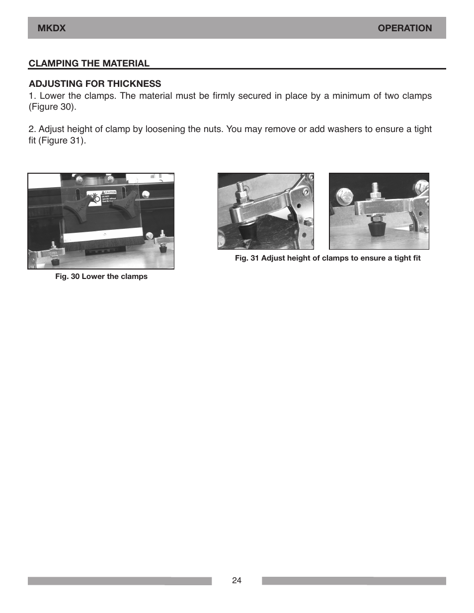MK Diamond MKDX Profile Milling Machine User Manual | Page 24 / 40