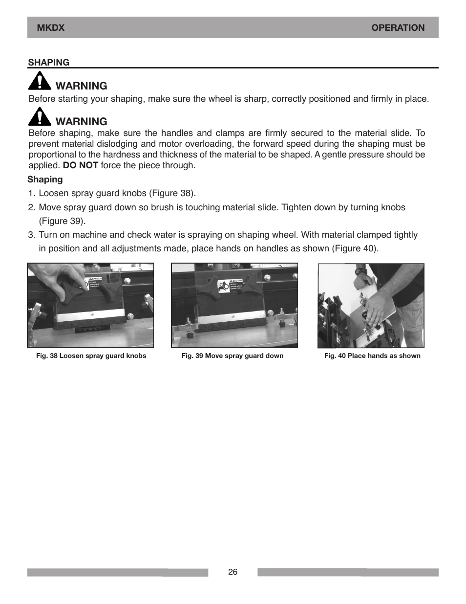 MK Diamond MKDX Profile Milling Machine User Manual | Page 26 / 40