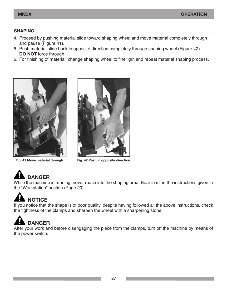 MK Diamond MKDX Profile Milling Machine User Manual | Page 27 / 40