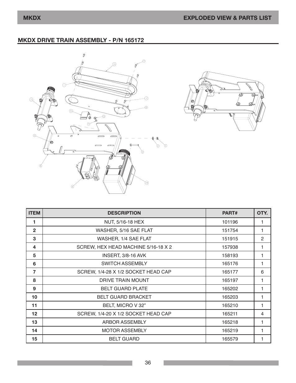 MK Diamond MKDX Profile Milling Machine User Manual | Page 36 / 40