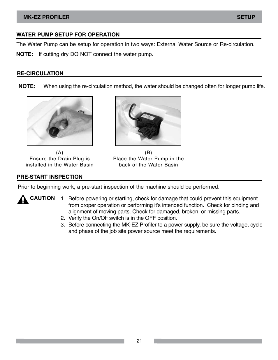 MK Diamond MK-EZ Profile Milling Machine User Manual | Page 21 / 36
