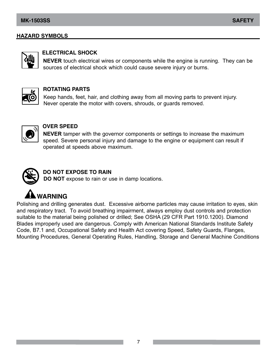 MK Diamond MK-1503SS User Manual | Page 7 / 24