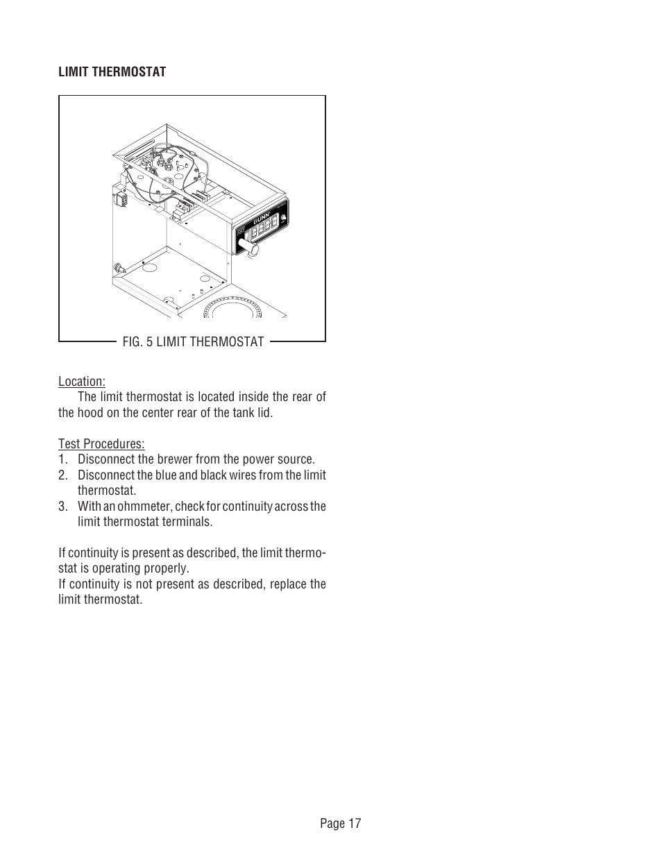 Bunn CWTF-TS-MV User Manual | Page 17 / 31