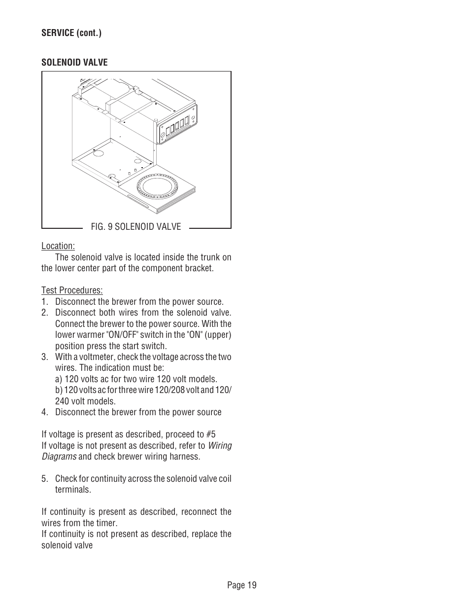 Bunn CWTF-TS-MV User Manual | Page 19 / 31