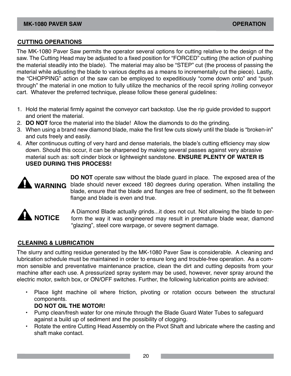 MK Diamond MK-1080 User Manual | Page 20 / 44