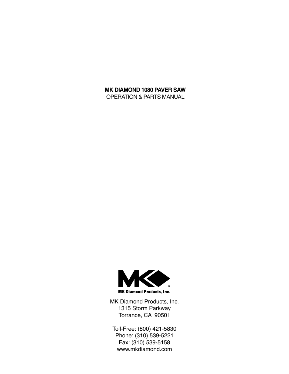 MK Diamond MK-1080 User Manual | Page 44 / 44