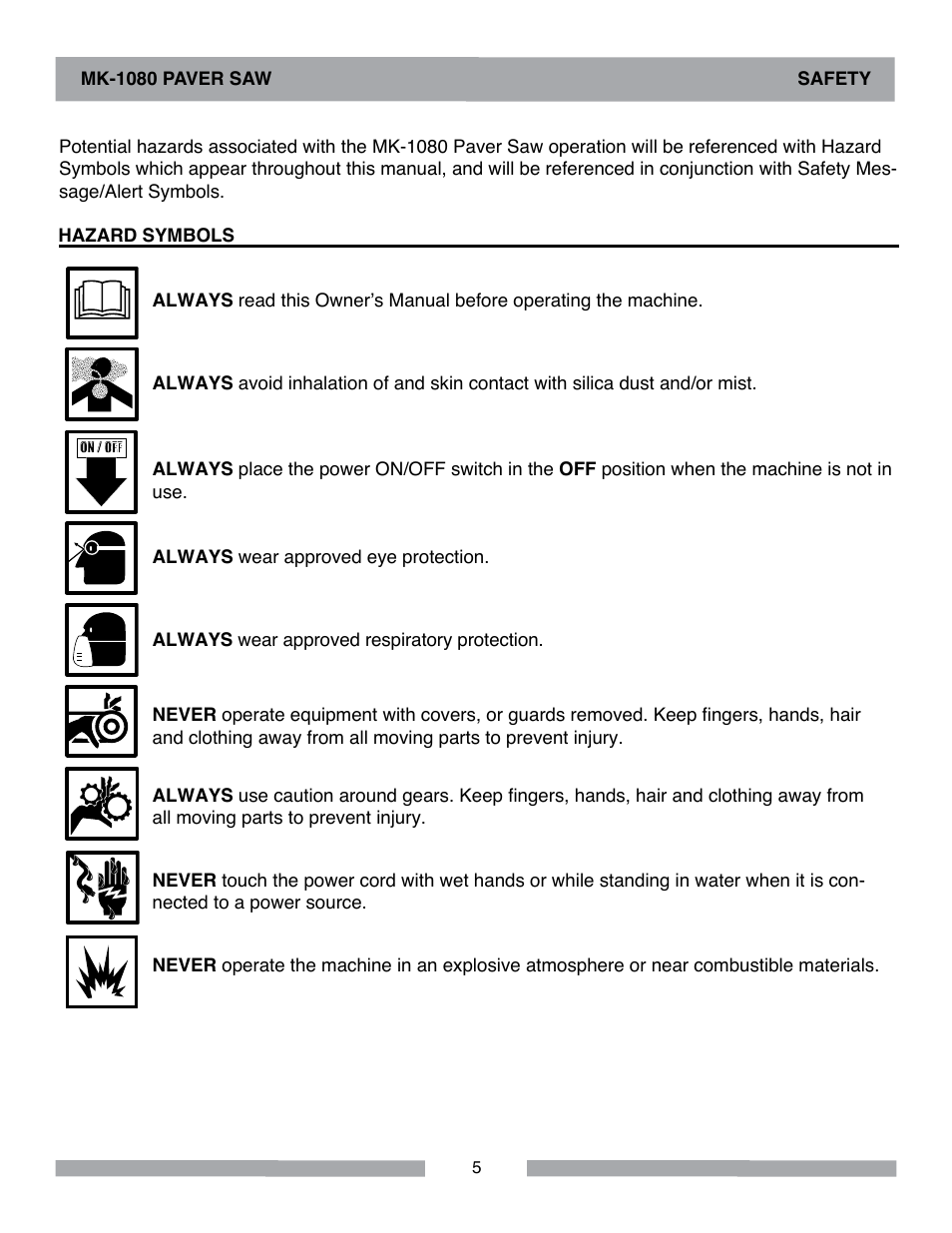 MK Diamond MK-1080 User Manual | Page 5 / 44