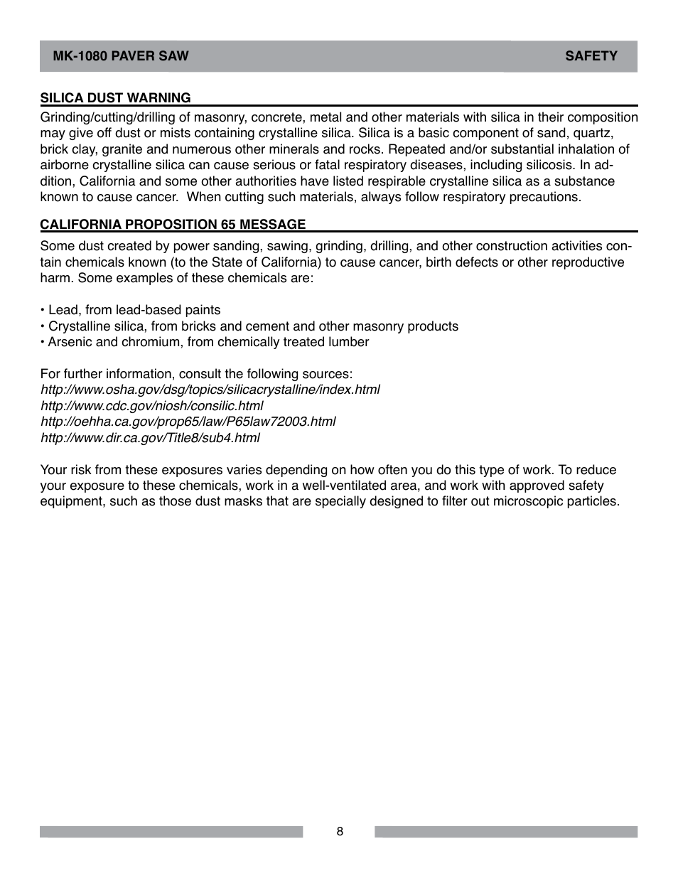 MK Diamond MK-1080 User Manual | Page 8 / 44