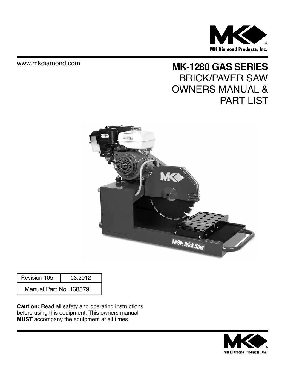 MK Diamond MK-1280 Gas User Manual | 48 pages