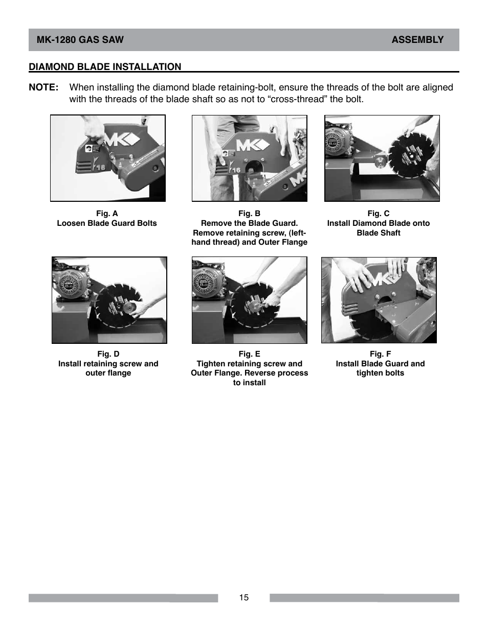MK Diamond MK-1280 Gas User Manual | Page 15 / 48