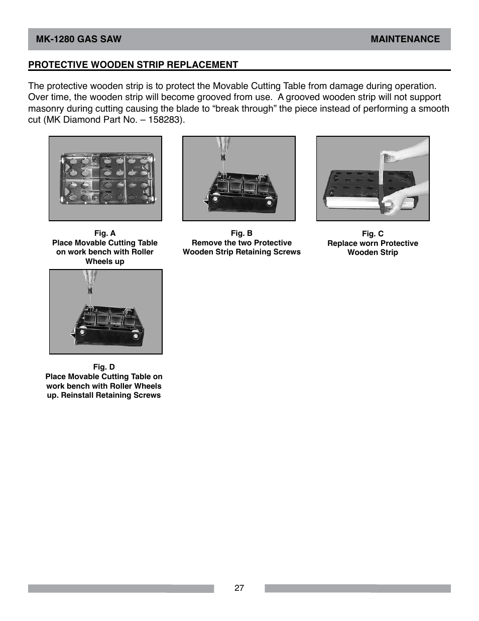 MK Diamond MK-1280 Gas User Manual | Page 27 / 48