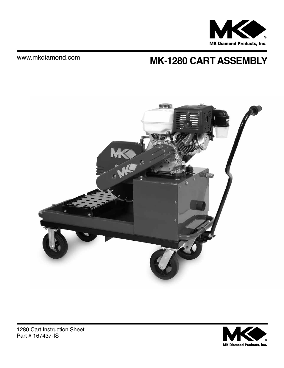 MK Diamond MK-1280 Rolling Cart User Manual | 4 pages