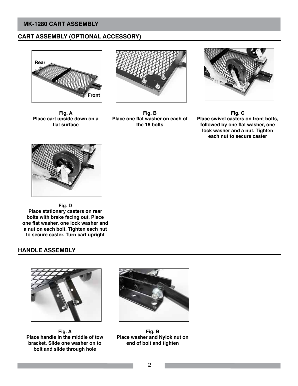 MK Diamond MK-1280 Rolling Cart User Manual | Page 2 / 4
