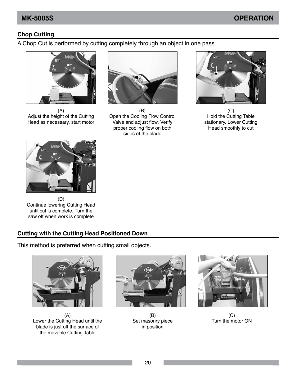 Mk-5005s operation | MK Diamond MK-5005S User Manual | Page 20 / 56