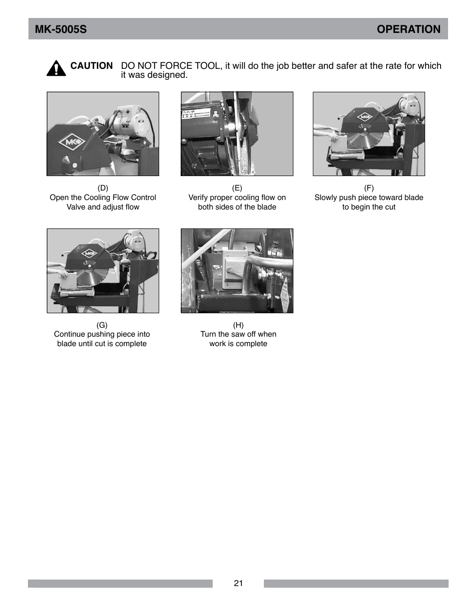 Mk-5005s operation | MK Diamond MK-5005S User Manual | Page 21 / 56