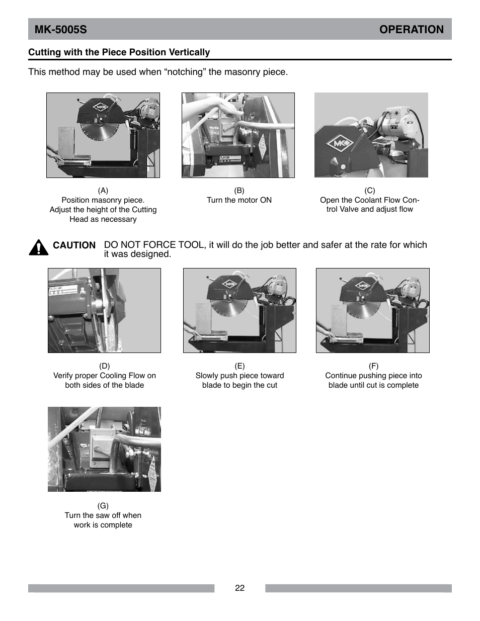 Mk-5005s operation | MK Diamond MK-5005S User Manual | Page 22 / 56