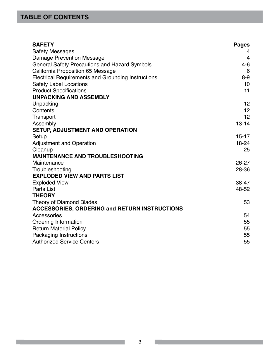 MK Diamond MK-5005S User Manual | Page 3 / 56