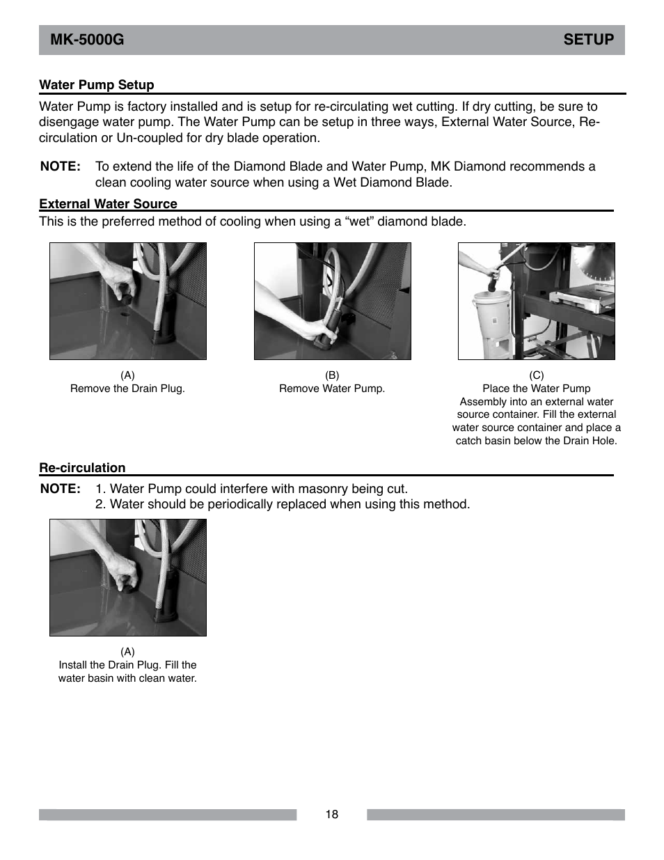 Mk-5000g setup | MK Diamond MK-5000 Gas User Manual | Page 18 / 56