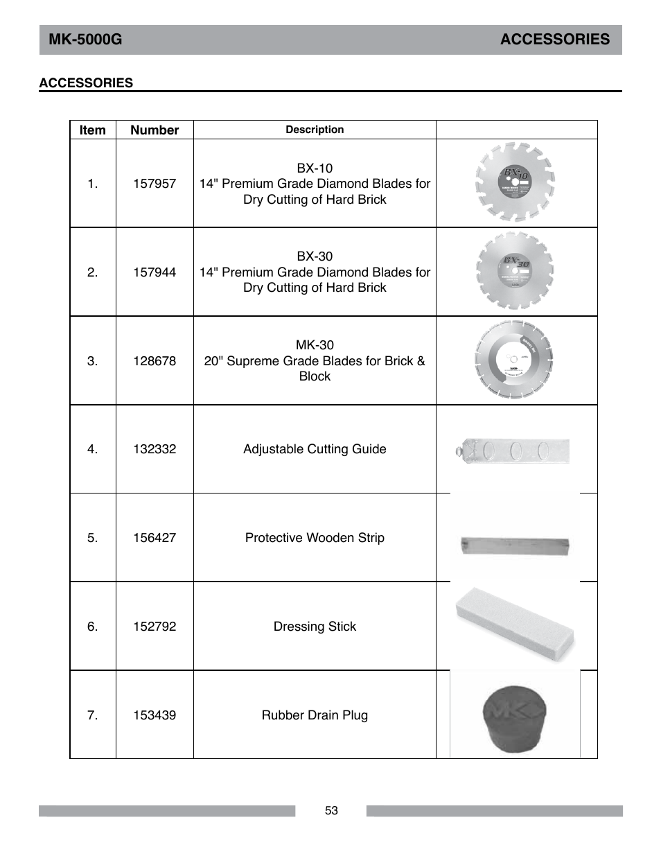 MK Diamond MK-5000 Gas User Manual | Page 53 / 56