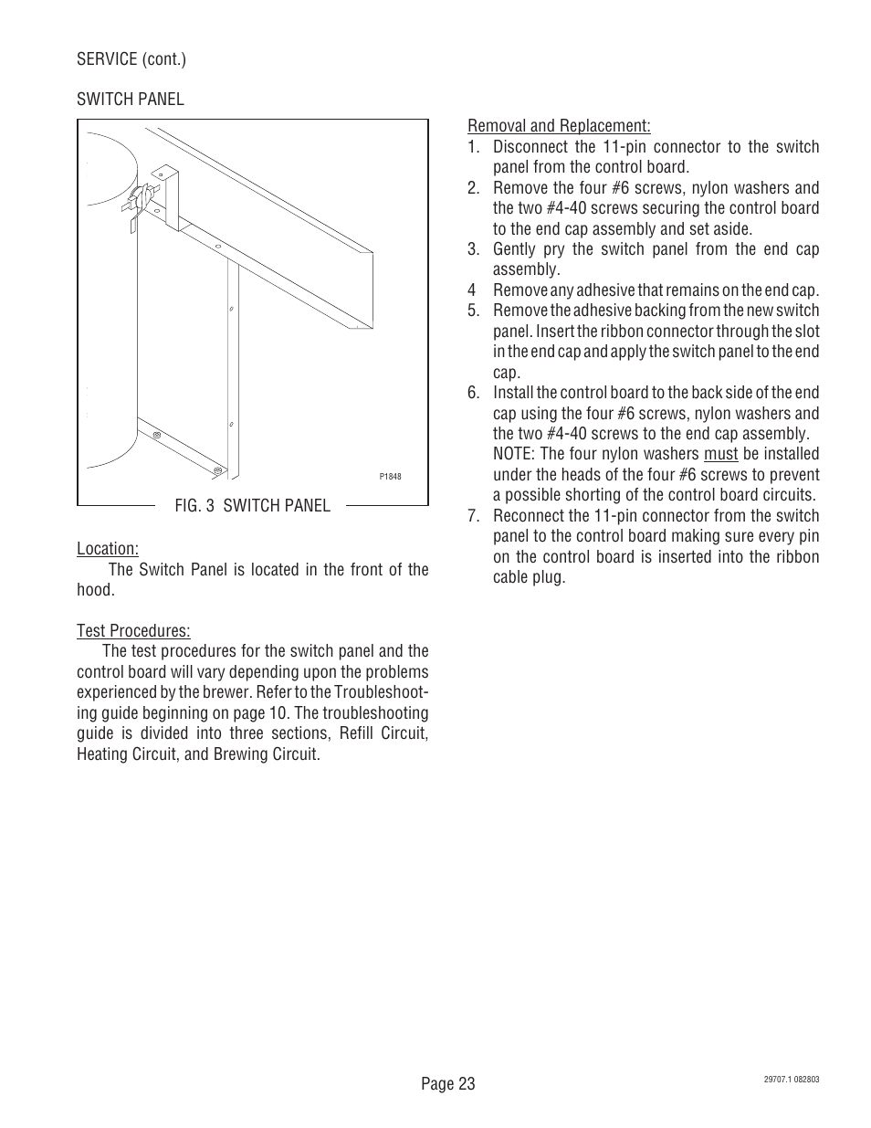 Bunn Dual Voltage Models Starting at Serial #024477 CDBC User Manual | Page 23 / 32
