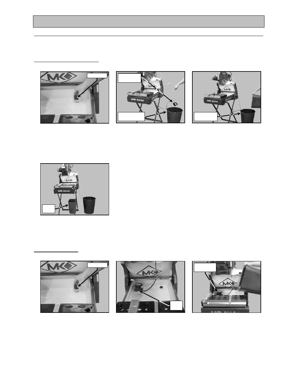 Setup, adjustment and operation, Water pump setup for operation, I. external water source | Ii. re-circulation | MK Diamond MK-2000 User Manual | Page 16 / 51