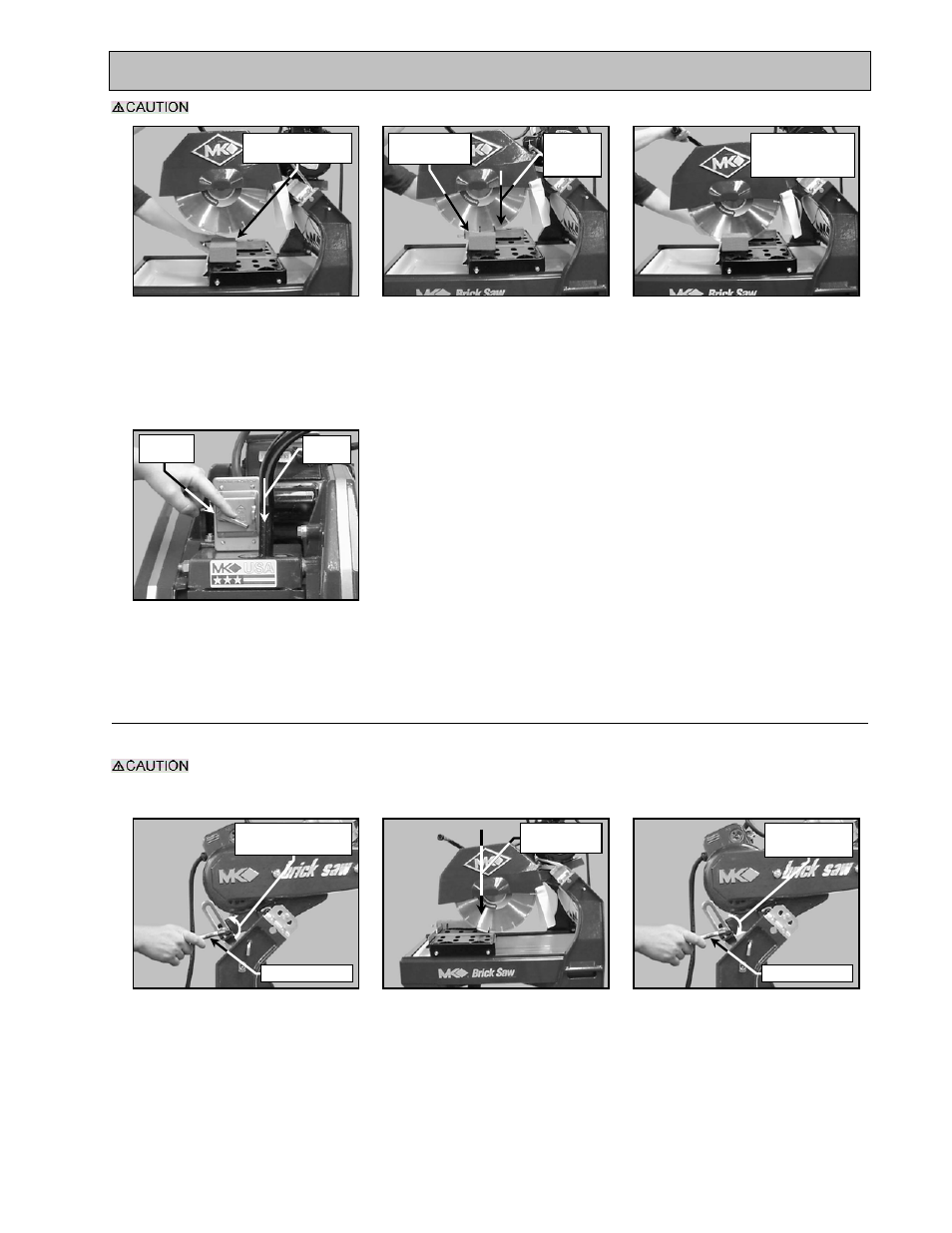 Setup, adjustment and operation, Cutting with the cutting head locked down | MK Diamond MK-2000 User Manual | Page 20 / 51