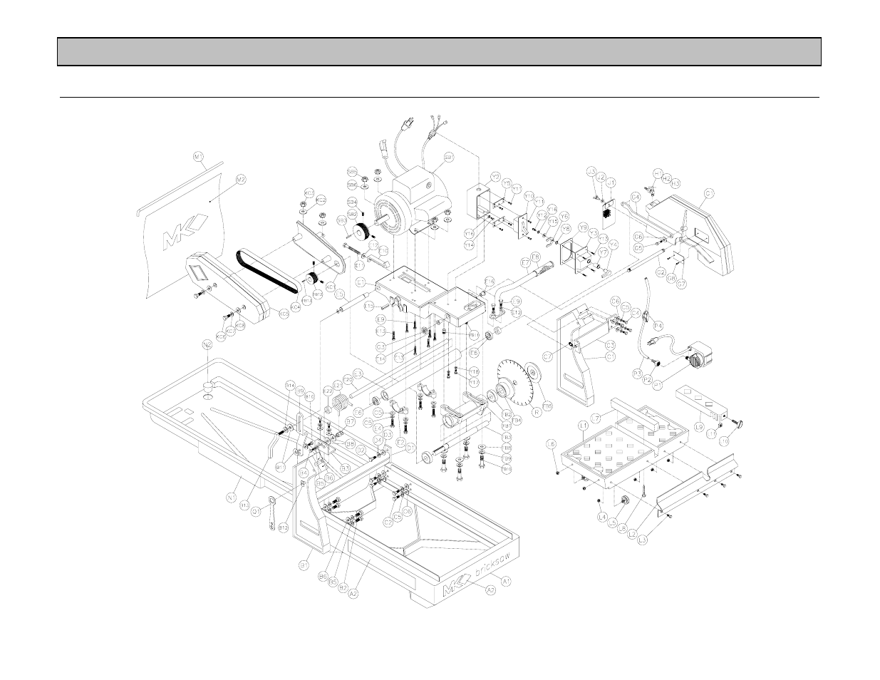 Exploded view and parts list | MK Diamond MK-2000 User Manual | Page 37 / 51