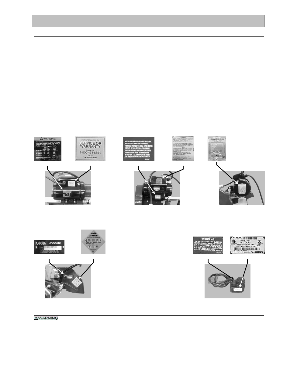 Safety, Safety label locations, Tile saw specific warnings | MK Diamond MK-2000 User Manual | Page 9 / 51