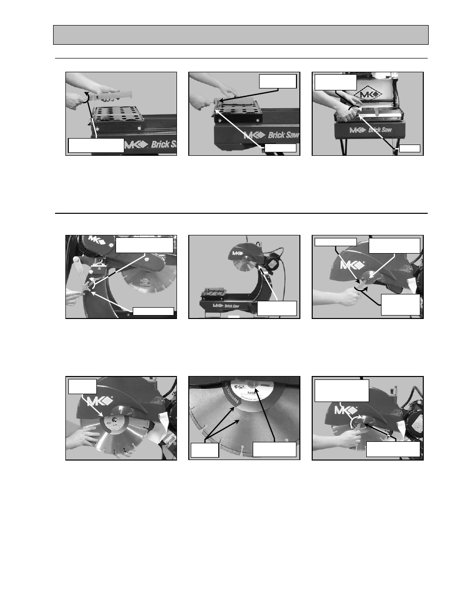 Unpacking, transport, universal stand and assembly, Adjustable cutting guide installation, Diamond blade installation | MK Diamond MK-2000 Pro User Manual | Page 13 / 46