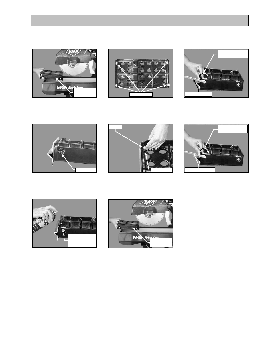 Maintenance and troubleshooting, Movable cutting table wheel change out | MK Diamond MK-2005G User Manual | Page 32 / 57