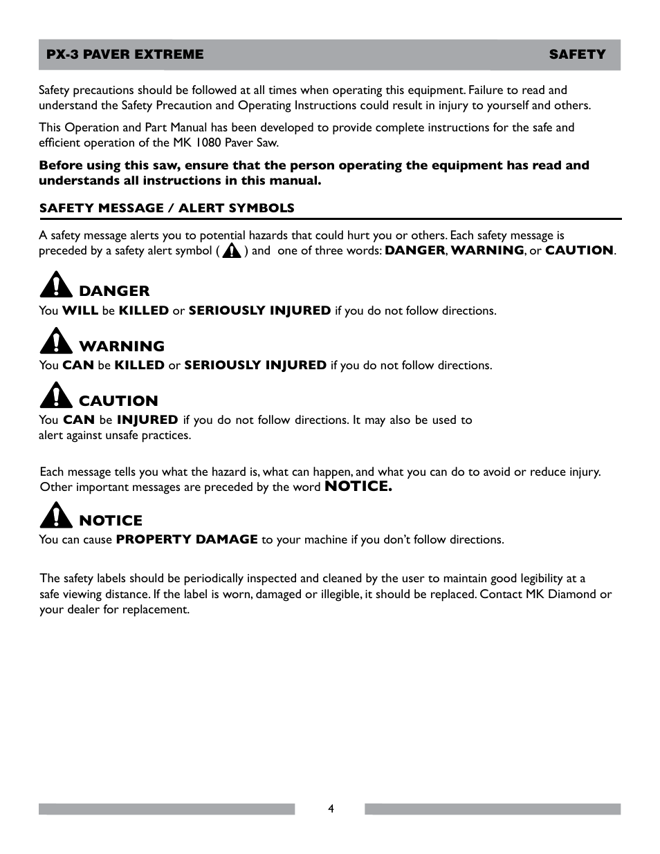 MK Diamond PX-3 User Manual | Page 4 / 34