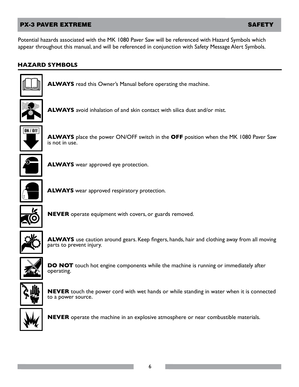 MK Diamond PX-3 User Manual | Page 6 / 34