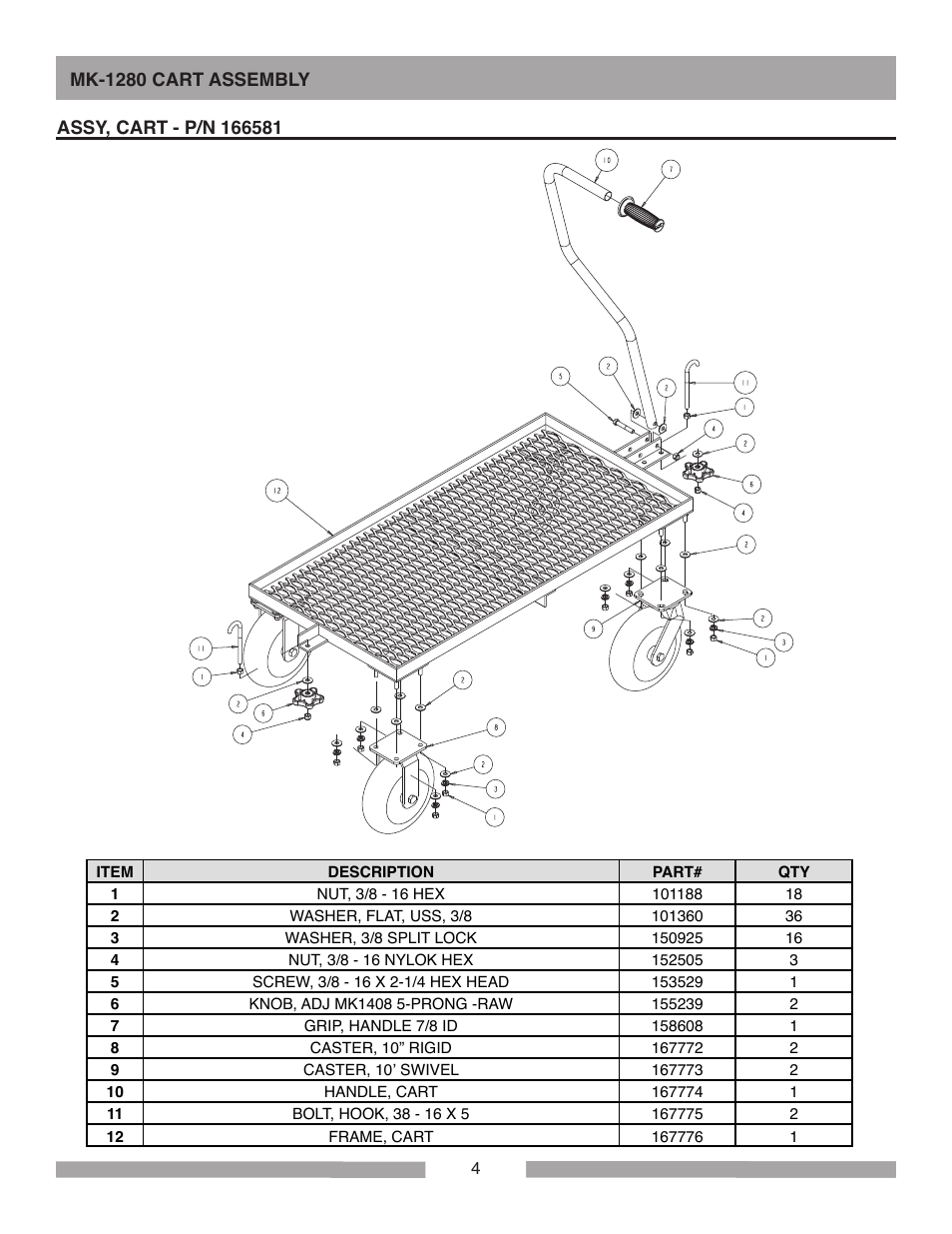 MK Diamond MK-1280 CART User Manual | Page 4 / 4