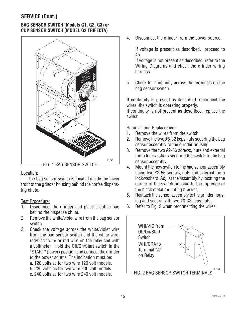 Bunn G9-2T DBC User Manual | Page 15 / 79