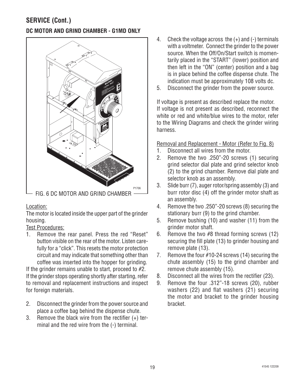 Bunn G9-2T DBC User Manual | Page 19 / 79