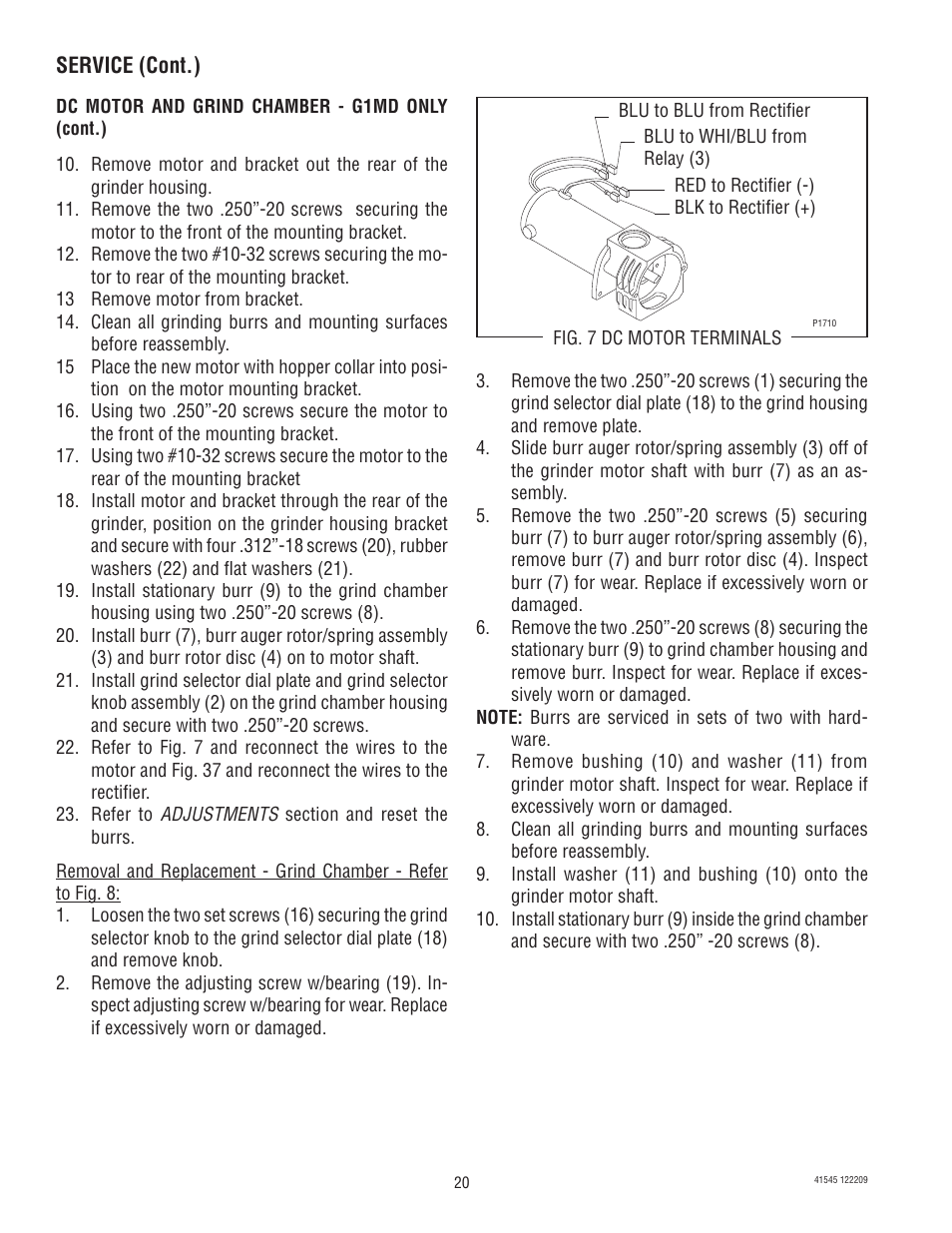 Bunn G9-2T DBC User Manual | Page 20 / 79