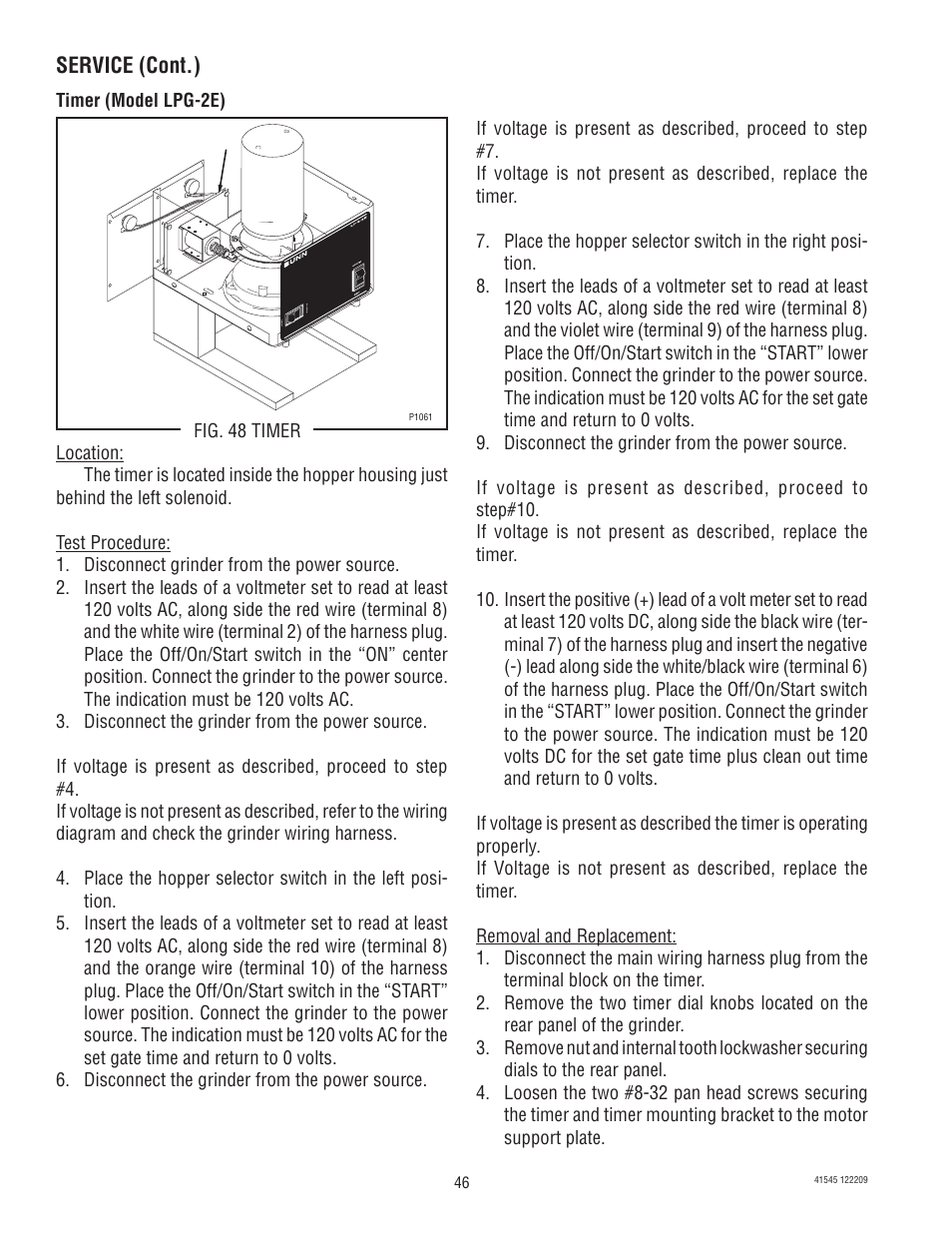 Bunn G9-2T DBC User Manual | Page 46 / 79