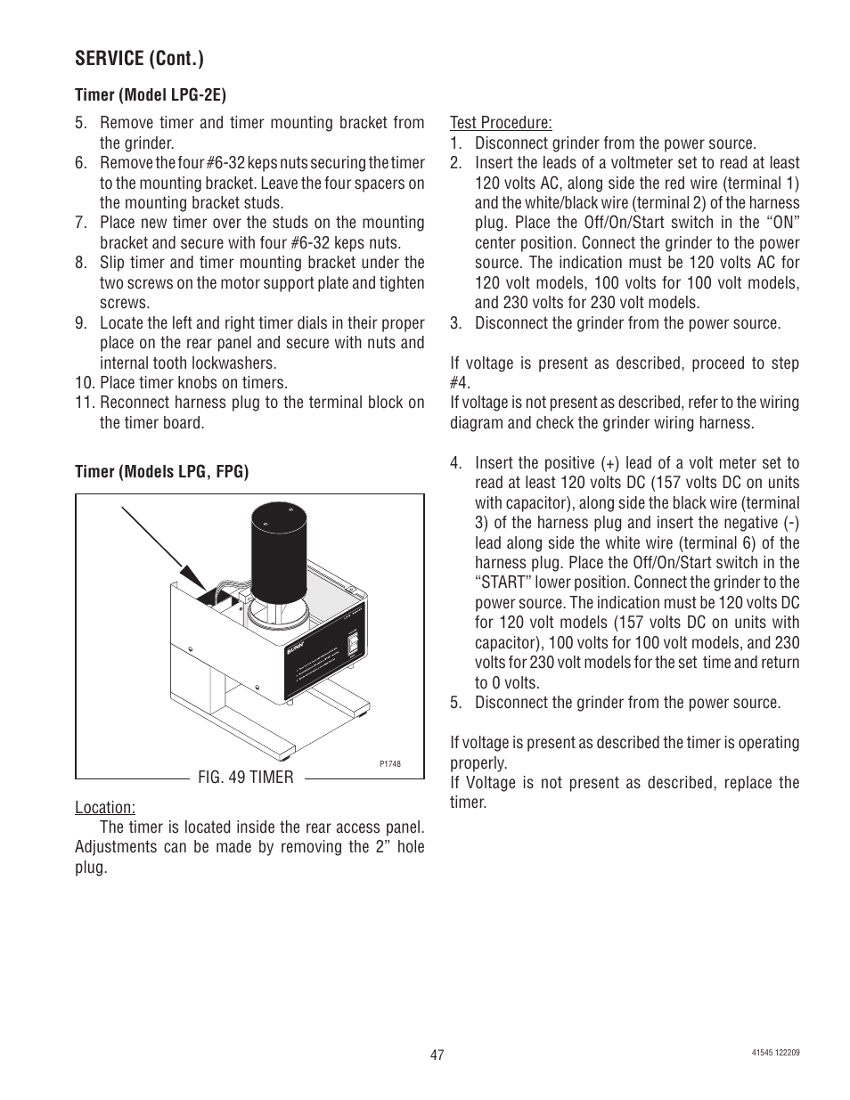 Bunn G9-2T DBC User Manual | Page 47 / 79