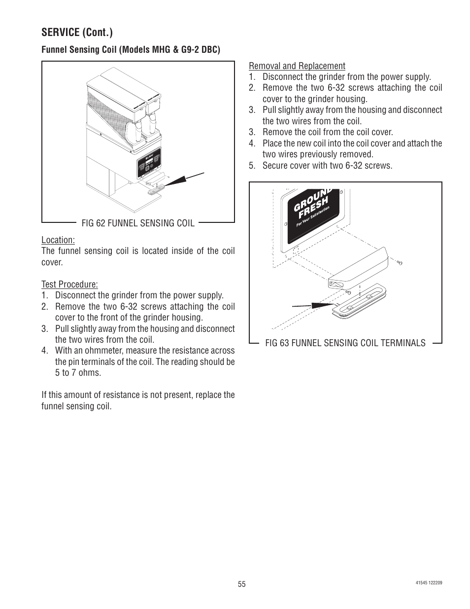 Bunn G9-2T DBC User Manual | Page 55 / 79