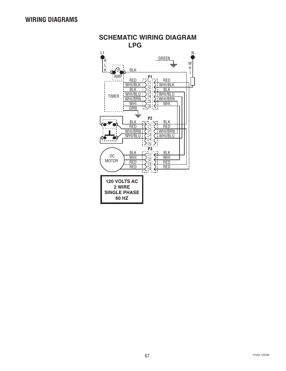 Schematic wiring diagram lpg & lpg2, Wiring diagrams | Bunn G9-2T DBC User Manual | Page 67 / 79