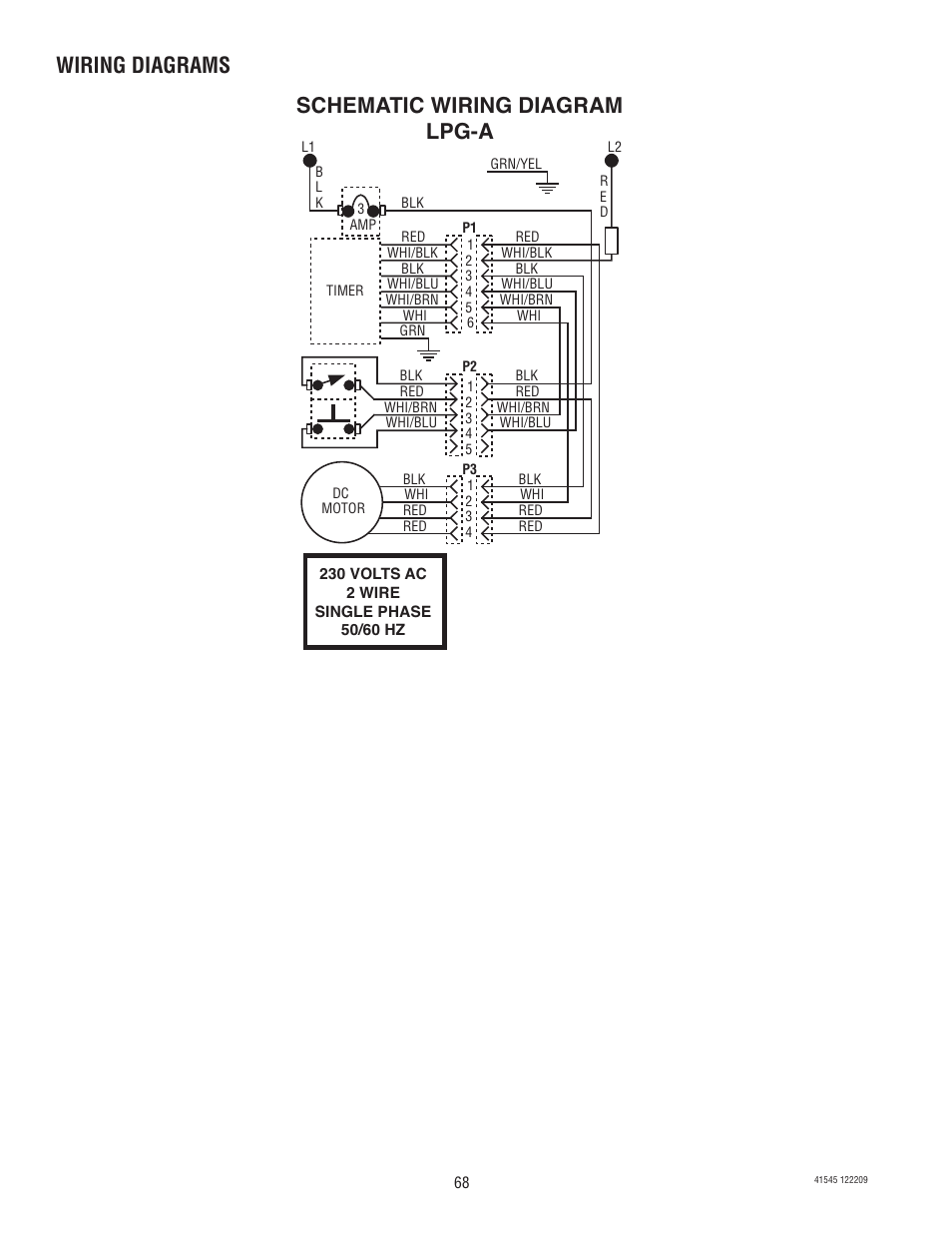 Schematic wiring diagram lpg-a, Wiring diagrams | Bunn G9-2T DBC User Manual | Page 68 / 79