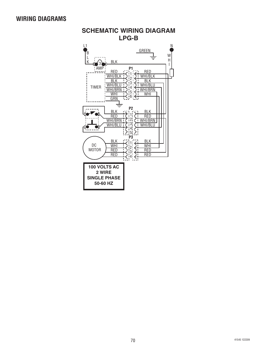 Schematic wiring diagram lpg-b, Wiring diagrams | Bunn G9-2T DBC User Manual | Page 70 / 79