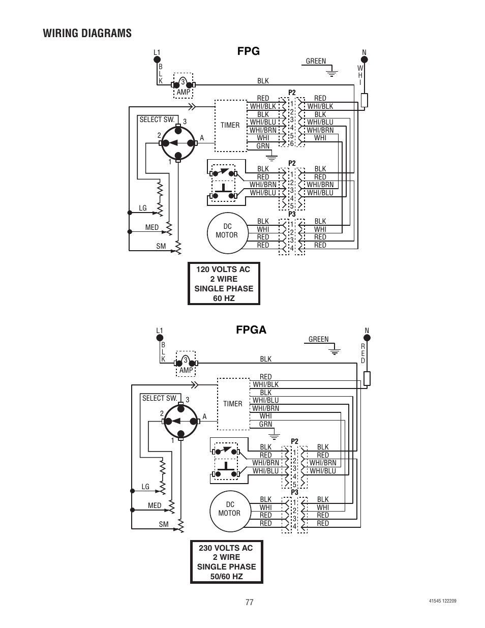 Wiring diagrams, Schematic wiring diagram fpg, Schematic wiring diagram fpga | Not a purchased schematic for reference only | Bunn G9-2T DBC User Manual | Page 77 / 79