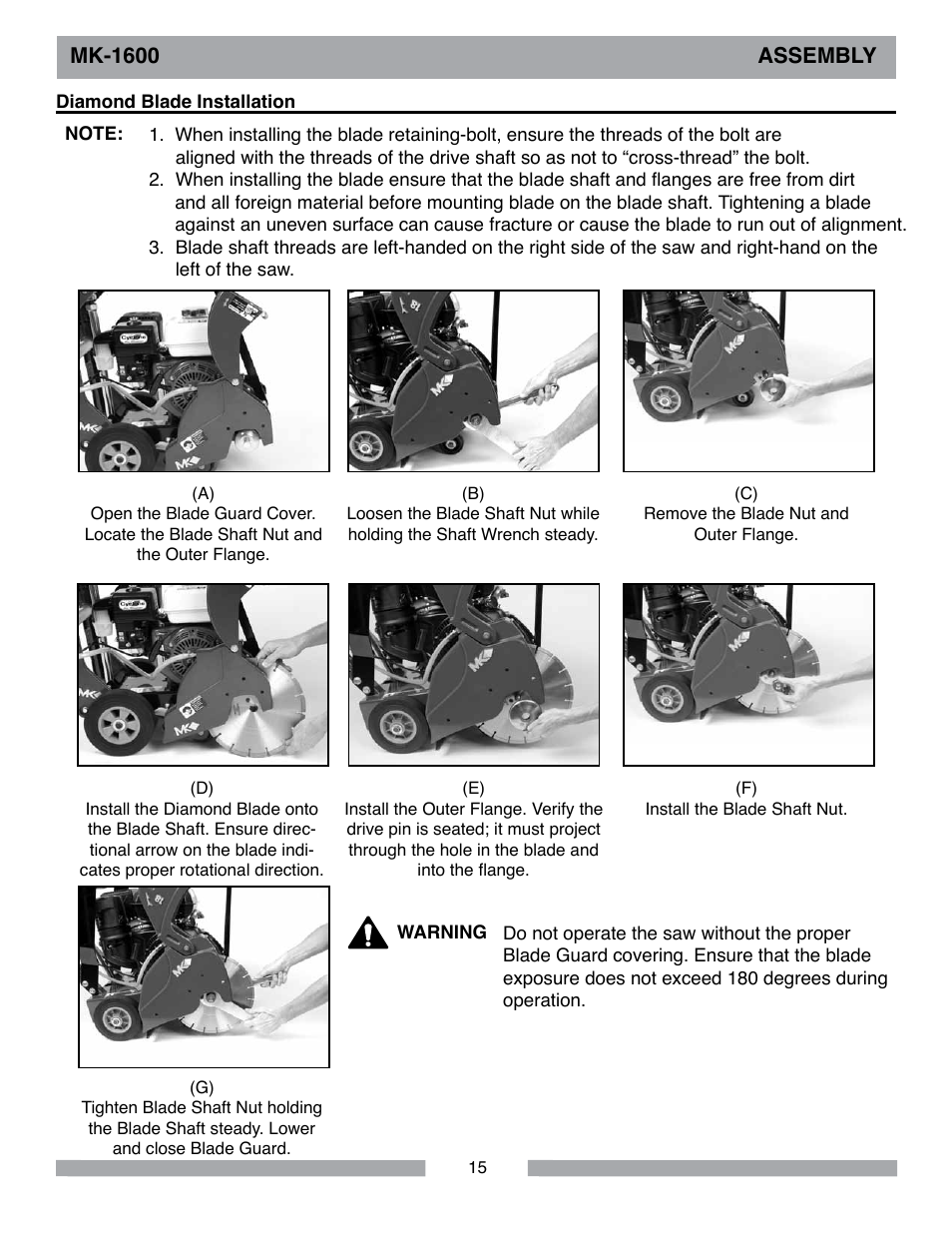 Mk-1600 assembly | MK Diamond MK-1600 Series User Manual | Page 15 / 44