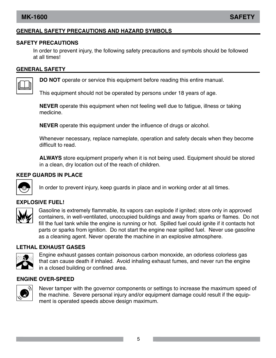 MK Diamond MK-1600 Series User Manual | Page 5 / 44